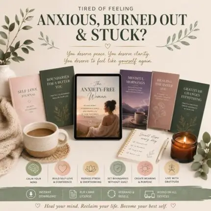 177 PLR eBooks Bundle Feminine Self Care Mental Health Journal | MRR Digital Product Starter Kit Commercial Use Coaching Lead Magnet
